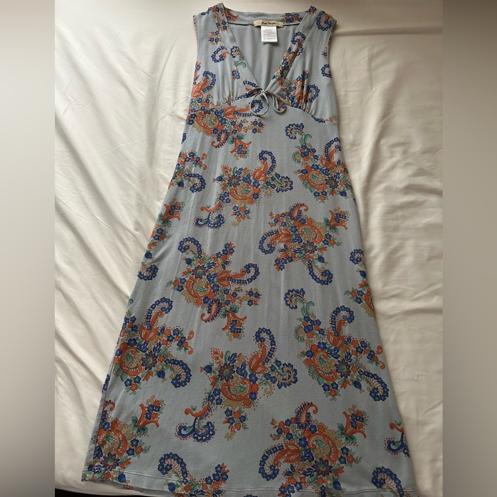 Blue vintage floral Free People mini dress